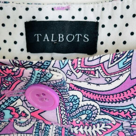 Talbots Women's Perfect Crop Pants Paisley Size 14 - Picture 6 of 11